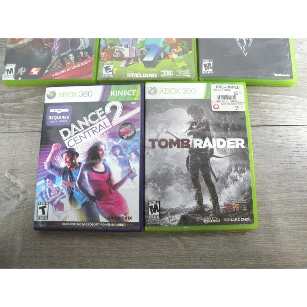 Xbox 360 Video Game Lot - Madden 09, NHL 07, Kinect Adventures & More! (8 Games)